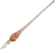 molshine Handmade Glass Dip Pen Crystal Calligraphy Pen Signature Dipped Pen for Artist Women Men Teens,Writing Drawing Decoration Gifts (Pink)