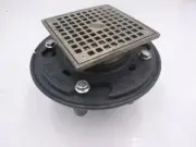 Zurn 2-1/2" Pipe To 5" Square Lid Cast Iron Floor Drain Assembly SEE DESC