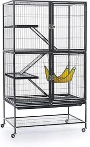 Prevue Pet Products 485 Feisty Ferret Home with Stand, Black Hammertone