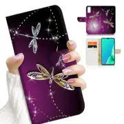 ( For Vivo Y20S ) Wallet Flip Case Cover AJ23926 Purple Dragonfly