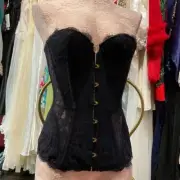 Agent Provocateur Lace Button-Up Corset Top madison Back Lace-Up Size 2