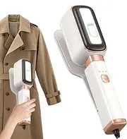 Handheld Garment Steamer | 180° Rotary Clothing Fabric Steaming Iron with 60ml Water Tank - Compact Hand Steamer for Travel, Hotel, Dormitory, Apartment