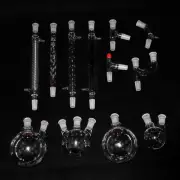 Premium 32 Piece Borosilicate Glass Lab Set for Distillation and Purification