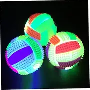 Dog's Light Up Balls, 6.5cm Soccer Ball Shaped Dog Chew Bouncy Ball with Flashing LED Light, Indoor Interactive Dog Toys for Pets (Color Random)