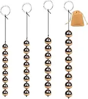 4 Pcs Metal Anal Beads Butt Plug With O Pull Ring Anal Chain Toy Anal Ball Dilator Prostate Massager Anal Trainer For Women Men