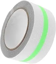 iplusmile Slip Traction Tape with Luminous Stripe for Enhanced Safety Stairs Steps Smooth Surfaces Glow the Dark Peva Material for Indoor Outdoor Use Green