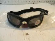 MAXX brand smoke tint motorcycle goggles with head strap and foam face bumpers