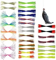 Jig Skirts Lure Making | Silicone Bait Skirt Kit - 30 Bundles Soft Realistic Lures Jigs for Freshwater Saltwater Bass Trout Catfish Fishing Ice River Lake Pond Flyfishing