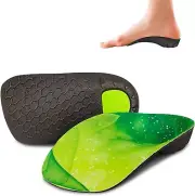 Plantar Fasciitis Insoles 3/4 Length Arch Support Insert Orthotic UK3.5/7.5 BoxD