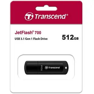 創見 Transcend JF700 32G/64G/128G/256G/512G JetFlash700 黑色 USB3.1 隨身碟-富廉網