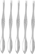 AUTSUPPL Practical Crab Forks Set 5pcs Stainless Steel Crab Eating Tools Easy to Use