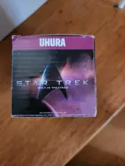 STAR TREK UHURA & ENTERPRISE SPACESHIP SEALED DRINKING GLASS *NEW* 2008