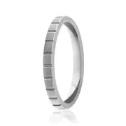 ROQ Silicone Wedding Stackble Lines Single Ring - Silver by ROQ for Women - 11 mm Ring