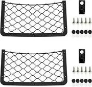 ChangWanna Storage Nets for Campervans - 2 Pcs Elastic Mesh Van Storage Nets Pocket Holder, Van Motorhome Caravan Boat Car Storage Solutions Ideas Accessories for Storing Phone/Water Bottle/Toiletry