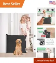 Retractable Baby Gate, Mesh Baby and Pet Gate 33" Tall, Extends up to 55" Wid...
