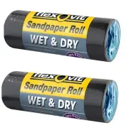 2 X Flexovit 1200 Grit Wet And Dry Sandpaper Roll 100mm x 1m - Smoothing