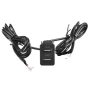 Car Multimedia Head Unit 4 Pin 6 Pin USB+Type-c Dual Port Socket Outlet Panel (for: Audi)