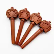 4/4 Cello Pegs Peg Jujube Wood Carving Flower New Full Size