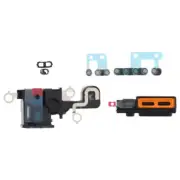 Loud Speaker & Microphone Anti-dust Mesh for iPhone 15 Plus-Black (Pack of 10) -