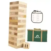 Giant Tumble Tower (Stack from 2Ft to Over 4.2Ft), 54 PCS L-4.2FT Burlywood