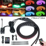 4X Under Tube RGB LED Neon Strip Light Under Glow Body Lamp Music APP Control