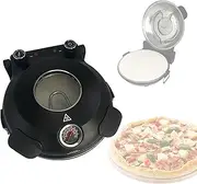 [KELUNIS] Electric Pizza Maker Pizza Oven 1200w Up To 400°C With 15 Minute Timer For Pizza Croissants CrêPes Etc,Black