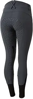 [HORZE] Melody Womens High Waist Micro Silicone Full Seat Breeches - Shadow Grey - 24