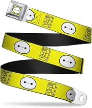 [Buckle-Down] Seatbelt Belt - BAYMAX Hanko/Face Yellow/Black/White - 1.5" Wide