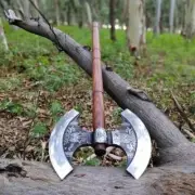 Handmade Carbon Steel Double Headed Axe With Leather Sheath Viking Axe Gift Item