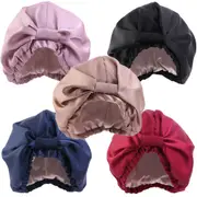 Women Satin Sleeping Cap Wrap Hair Bonnet Turban Elastic Headwear