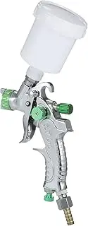 Gravity Feed Air Spray Gun Sprayer Paint Gun with 100ML Cup 1.0mm Nozzle for Painting Car Furniture Wall Silver