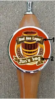 Custom Personalized Beer Tap Handle knob tapper Kegerator ADD YOU TEXT!