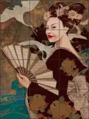 Figurative Tile Backsplash Gracjana Zielinska Art Ceramic Mural POV-GZA009