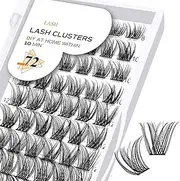 Lash Clusters DIY Eyelash Extensions,72 Clusters Lashes D Curl,Reusable Lash Clusters Extensions Individual Lashes Cluster DIY Eyelash Extensions at Home. (A03(D8-16mm))