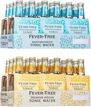 Fever-Tree Bundle, Premium Indian Tonic Water 200mL (Pack of 24 Glass Bottles) + Mediterranean Tonic Water 200mL (Pack of 24 Glass Bottles)