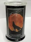 Kringle Candle “BLOOD MOON LJ 2wick 22 Oz Black Halloween Soy Wax New Unused