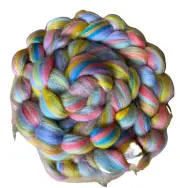 Tropical: Merino Wool Top. Roving to spin or felt. 4oz.