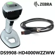 New Zebra DS9908-HD4000WZZWW 1D/2D Barcode Scanner Imager Handfree W/ USB Cable
