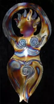 GODDESS Mother Earth Woman Metal Wall Accent Art Decor