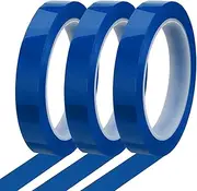 uxcell Whiteboard Tape 16mm x 66m Pinstripe Graphic Chart Line Grid Marking Tapes for Classroom Office Dry Erase Board Art, Blue, Pack of 3