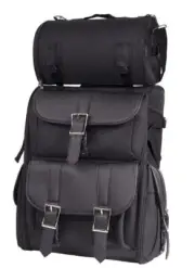 2PC LARGE SISSY T BAR BARREL BACKPACK UV PROTECTED BAGS FOR KAWASAKI - UDD29