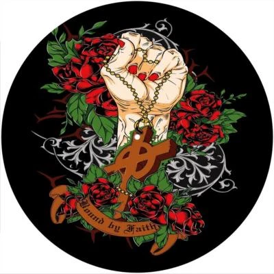 Slipmat Slip Mat for any 12" DJ Turntable LP Record Player Felt BOUND BY FAITH