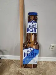 SHINER LIGHT BLONDE Bottle BEER Spoetzl Brewery TEXAS SIGN Man Cave Bar TACKER