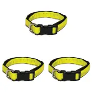 3x Rosewood High Vis Reflective Pet/Dog Collar Animal Neck Strap Choker S Yellow
