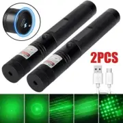 2Pack green Laser Pointer Pen Beam Light 1mw 532nm Professional Laser