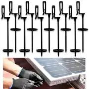 10/100X Solar Panel Bird Pest Wire Mesh Clips, Solar Panel Guard Fasteners Clips