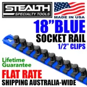 STEALTH 18" Socket Rail Blue with 1/2 inch Twist Lock Clips
