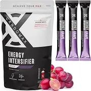 Energy Intensifier Liquid Energy Boosting Water Flavoring with 200mg of Caffeine, BCAA, and 100% Vitamins B12, B6, and B3 - Keto-Friendly, Vegan, Sugar-Free, No Calories - Grape Flavor