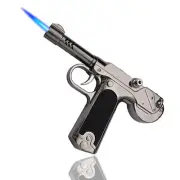newPistol Shaped Gun Lighter Fireplace Butane Torch Lighter Windproof Refillable