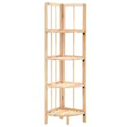 Corner Shelf Cedar Wood 27x27x110 cm vidaXL